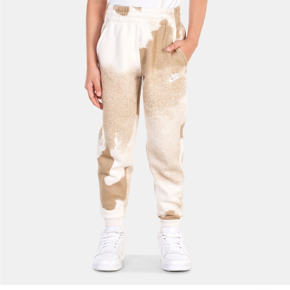 NIKE Kids Club Fleece Washed Allover Print Joggers - Size M